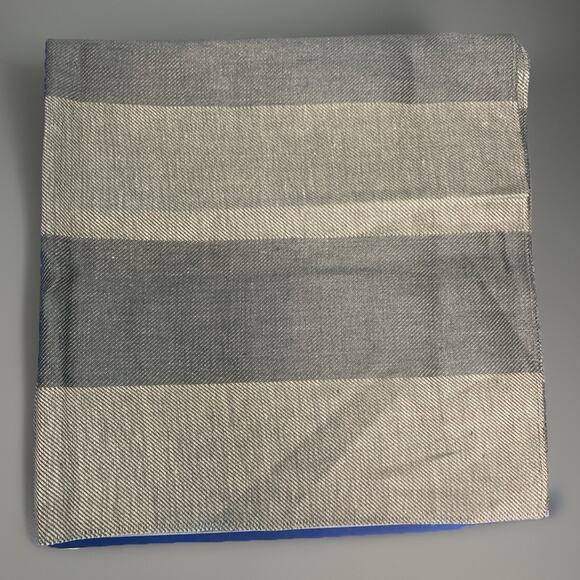 Gray Striped Designer Fabric Brocade Sample 26"x26" - Picture 1 of 3